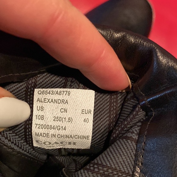 Coach Calf High Quality Leather Logo Booties Never Used - Picture 10 of 12